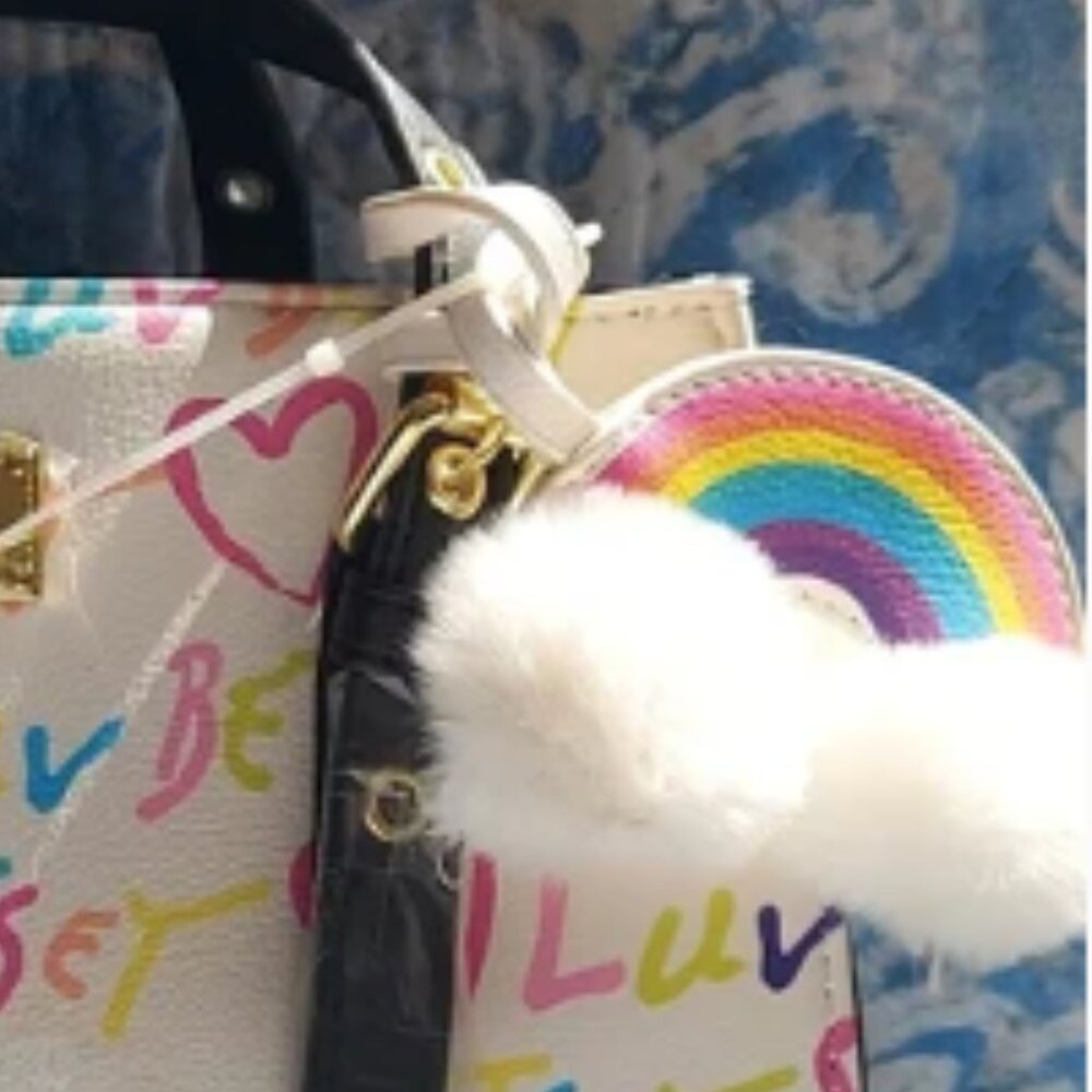 NEW Betsey Johnson SIGNATURE RAINBOW MED SATCHEL - Picture 7 of 8